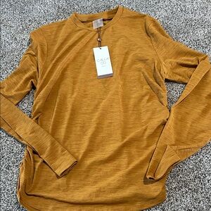 CALIA by Carrie Underwood Long Sleeve Crew golf Top - Mustard Gold